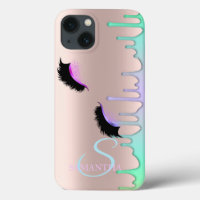 Faux Lashes Rainbow Drips Rose Gold