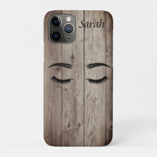 Faux lashes Wood Texture Case-Mate iPhone Case