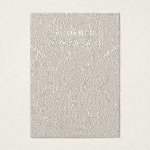 Faux Leather Chic Necklace Display Card