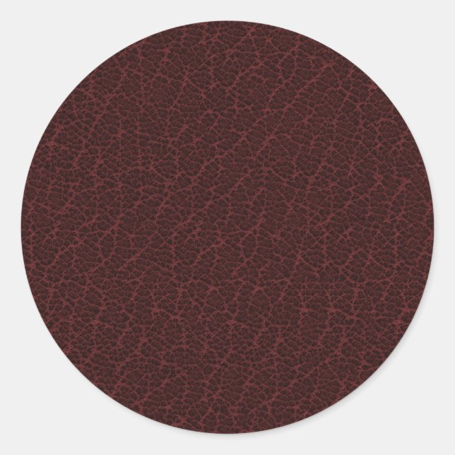 Faux leather classic round sticker (Front)