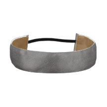 Faux Leather Grey Headband