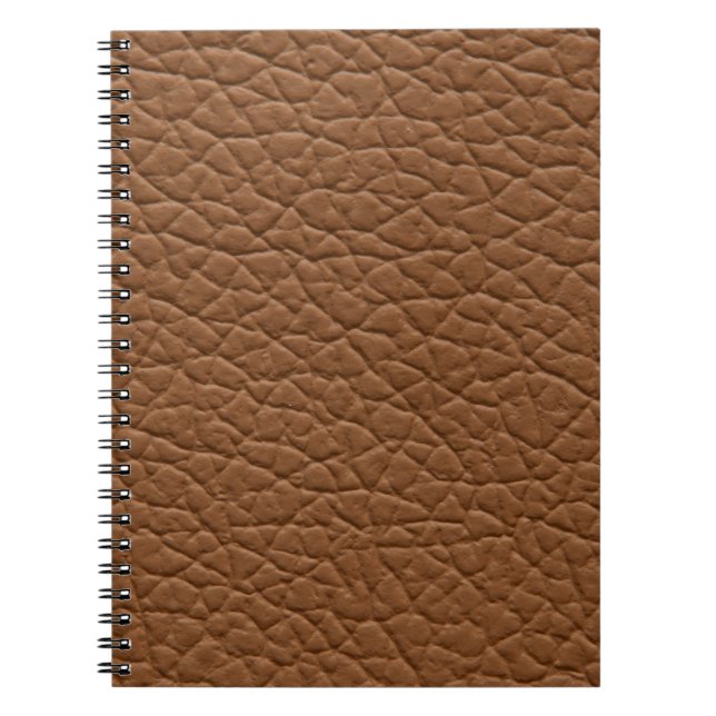 Faux leather light brown shades major texture. abs notebook (Front)
