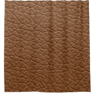 Faux leather light brown shades major texture. abs shower curtain