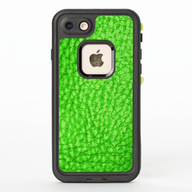 Faux Leather Light Lime LifeProof iPhone Case (Back)