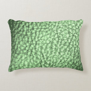 Faux Leather Mermaid Green Decorative Cushion