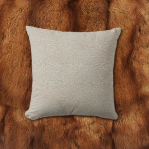 Faux Leather   Natural Beige Cushion