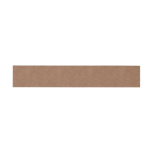 Faux Leather Natural Brown Invitation Belly Band