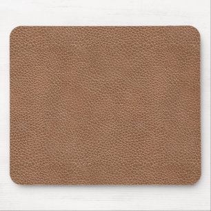 Faux Leather Natural Brown Mouse Pad
