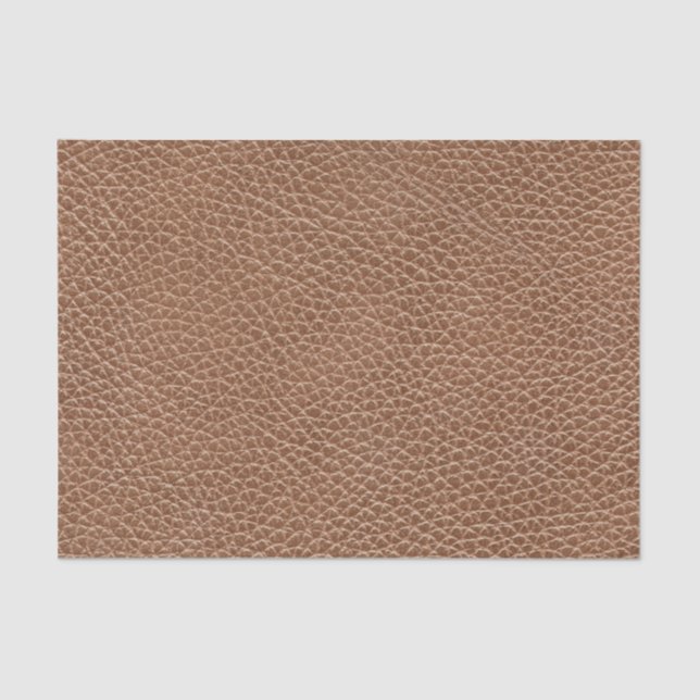 Faux Leather Natural Brown Tissue Paper (Front)