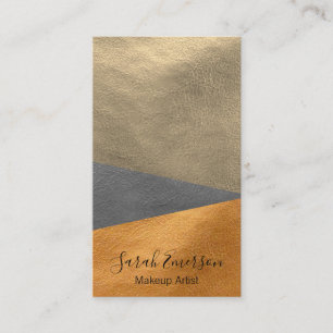 Faux Leather Print Fashion Colour Block Business Card