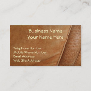 Faux Leather Rustic style Business Cards