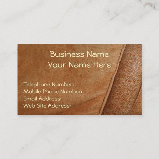 Leather Work Business Cards Zazzle AU