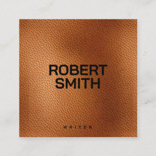 Faux Leather Saddle Tan Colour Business Card