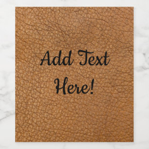 Faux Leather Wine Label