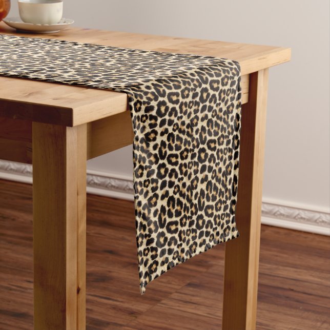 Faux Leopard Fur Beautiful  Long Table Runner (In Situ)