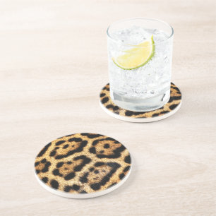 Faux Leopard Fur Coaster