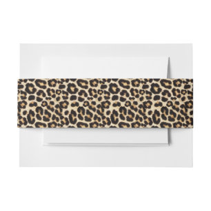 Faux Leopard Fur Fake Fur Pattern Invitation Belly Band
