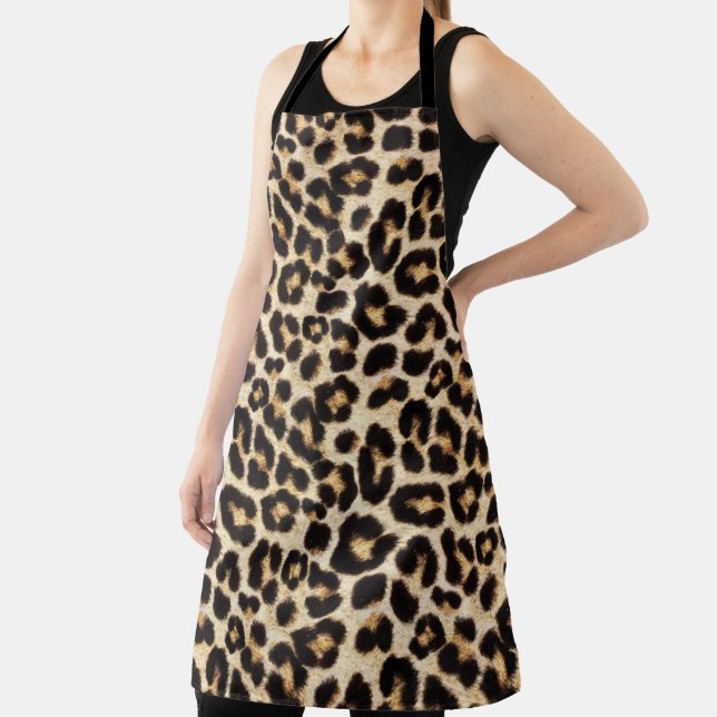 Faux Leopard Fur Pattern | Wild Cat Apron (Insitu)