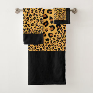 Faux Leopard Print Exotic  Bath Towel Set