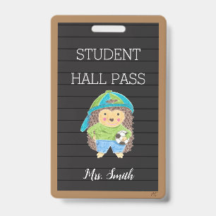 Faux Letter Board Boy Student Hall Pass Badge ID Badge