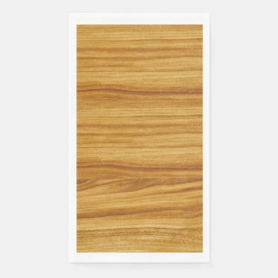 Faux Light Wood Grain Guest Paper Napkin