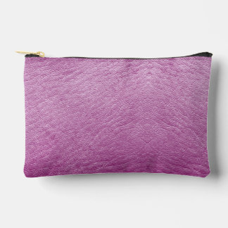 Faux Lilac Leather Accessory Pouch
