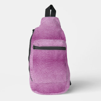 Faux Lilac Leather Sling Bag