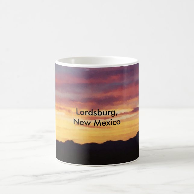 Faux Lordsburg New Mexico Sunset Mug (Center)