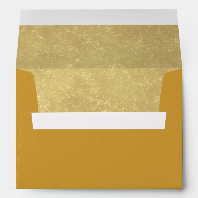 Faux Luxury Gold wedding Envelope (Back (Bottom))