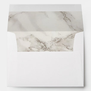 Faux Marble Alabaster Taupe Tan Modern Custom Envelope