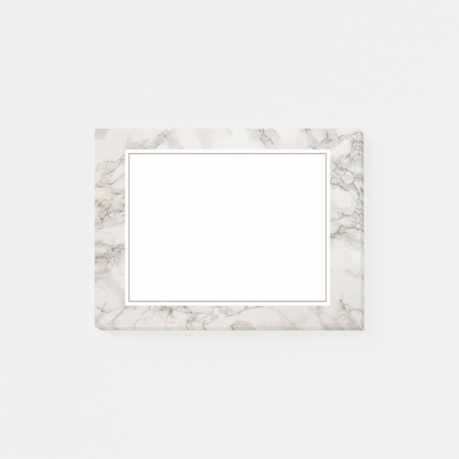 Faux Marble Alabaster Taupe Tan Modern Post-it Notes (Front)