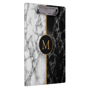 Faux Marble Clipboard with Custom Letter