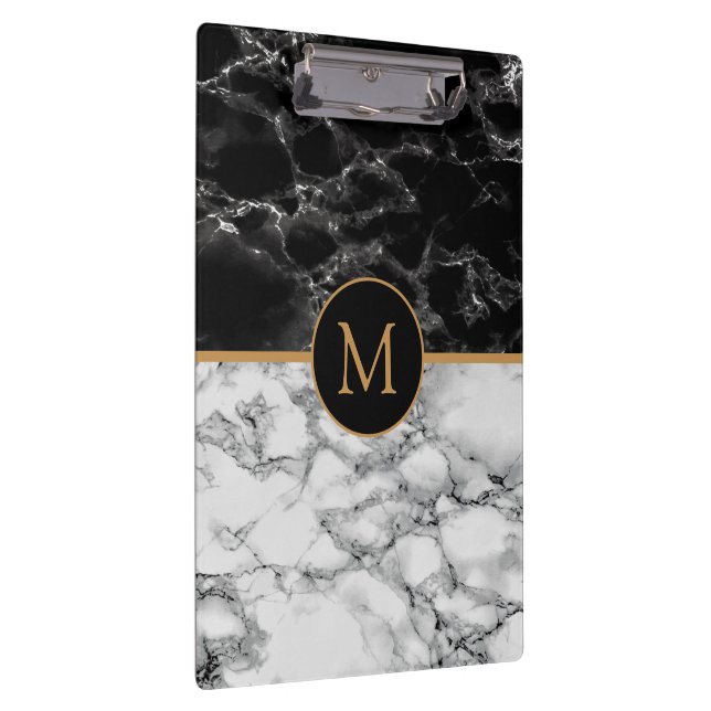 Faux Marble Clipboard with Custom Letter (Right)