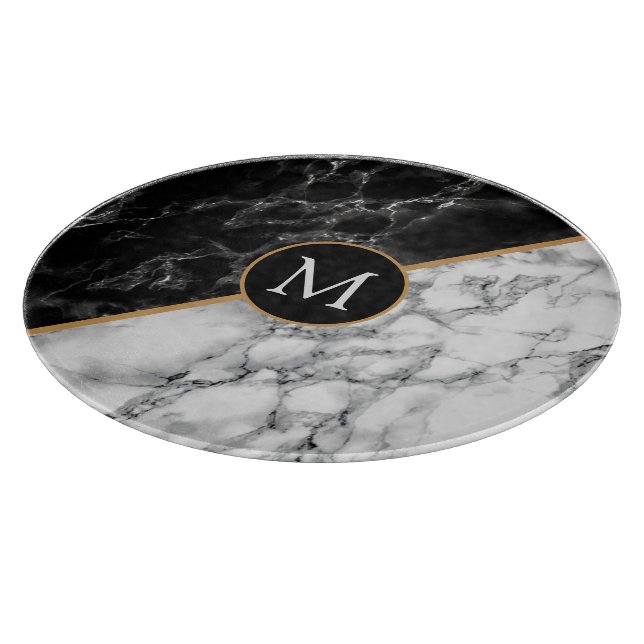 Faux Marble Cutting Board Gift Add Your Letter (Corner)
