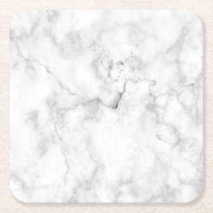 Faux marble look square paper coaster