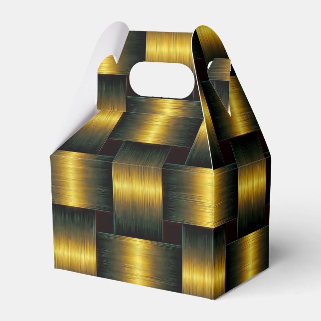 Faux Metal Black and Gold Gift Boxes (Front Side)
