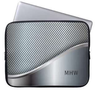 Faux Metal custom monogram laptop sleeves