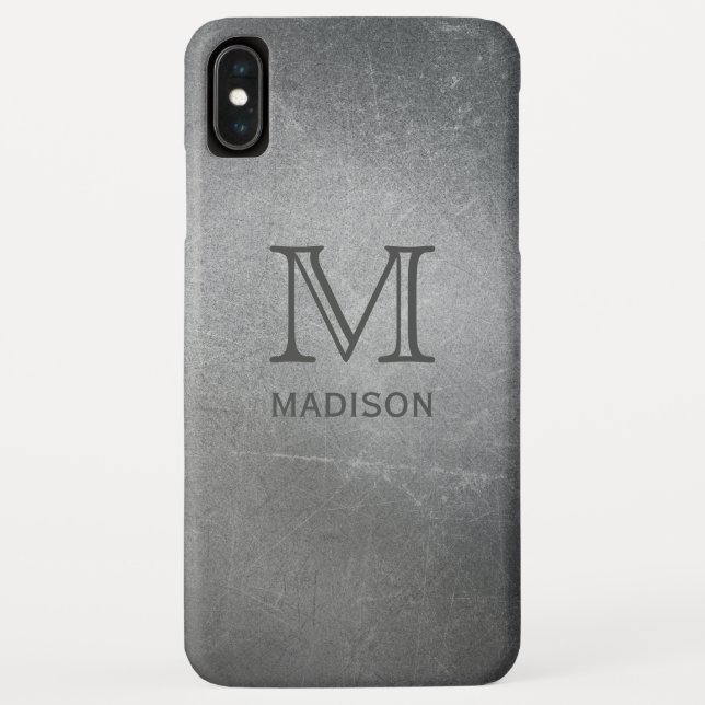 Faux Metal custom monogram phone cases (Back)