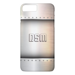 Faux Metal custom monogram phone cases