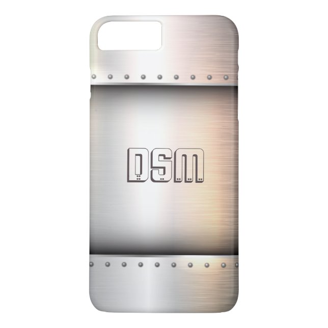 Faux Metal custom monogram phone cases (Back)