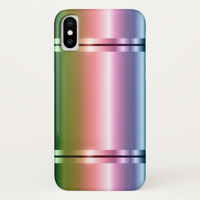 Faux Metal Gradient Purple To Green Case-Mate iPhone Case (Back)