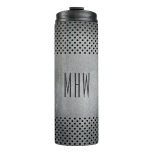 Faux Metal Pattern custom monogram tumbler