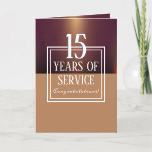 Faux metal universal employee anniversary card