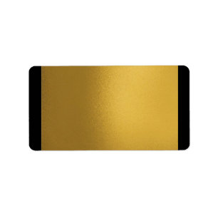 Faux Metalic Gold and Black Label