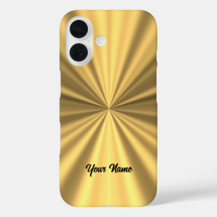 Faux metallic gold iPhone 16 case