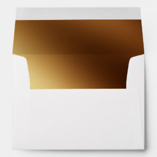 Faux-Metallic Gold Ombre Inside Return Address Envelope