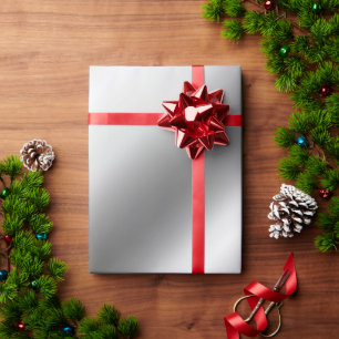 Faux Metallic Silver Gifting Template Customisable Wrapping Paper