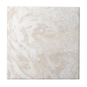 Faux Modern Pink and White Marble Tile