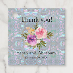 Faux Mother of Pearl Favour Tags