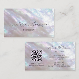 FAUX | Mother-of-pearl Shimmering Business Card